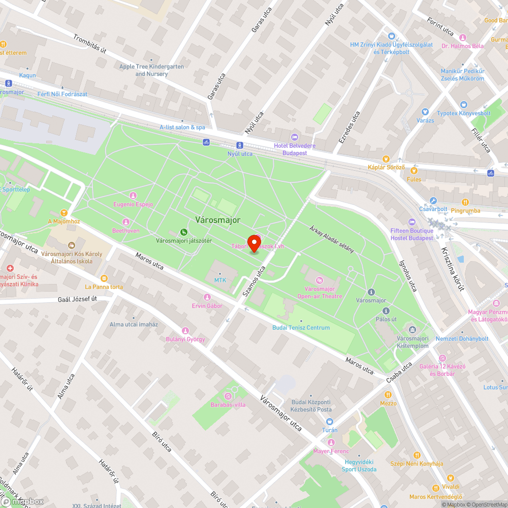 Városmajor nyilvános illemhely bejelentés helye