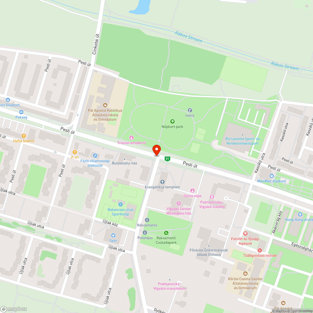 A zöld fekete bejelentés helye