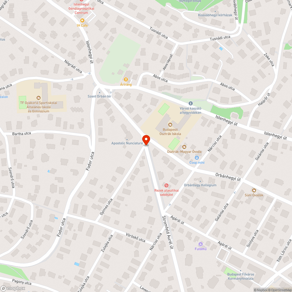 Hiányos gyalogátkelőhely a Stromfeld Aurél úton bejelentés helye