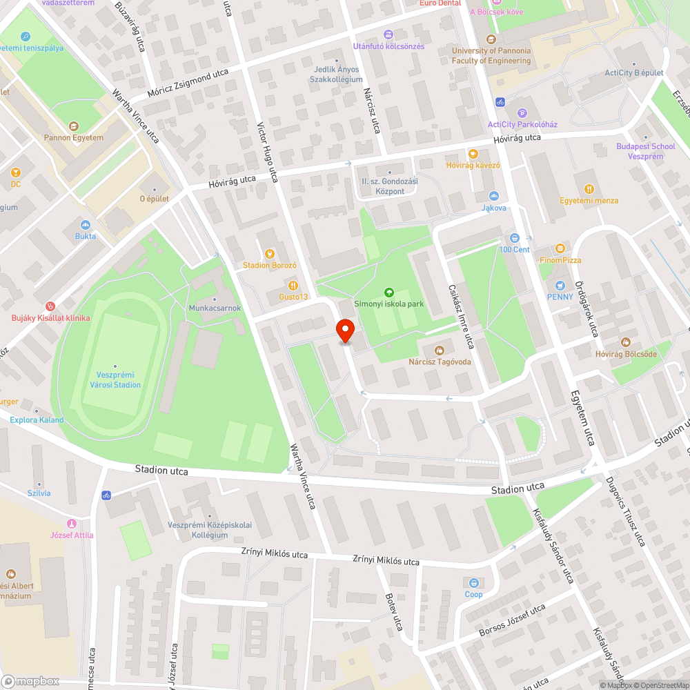 Leszakadt lámpabúra bejelentés helye