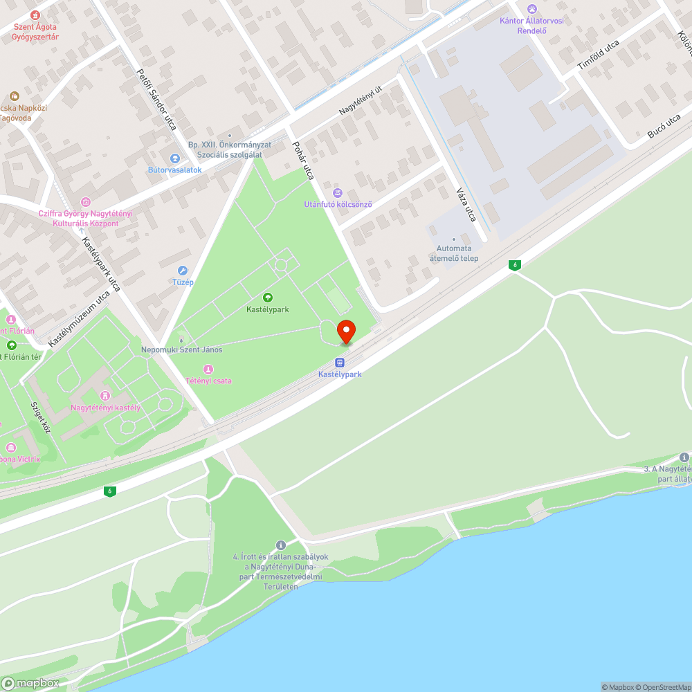 Beszakadt járda bejelentés helye