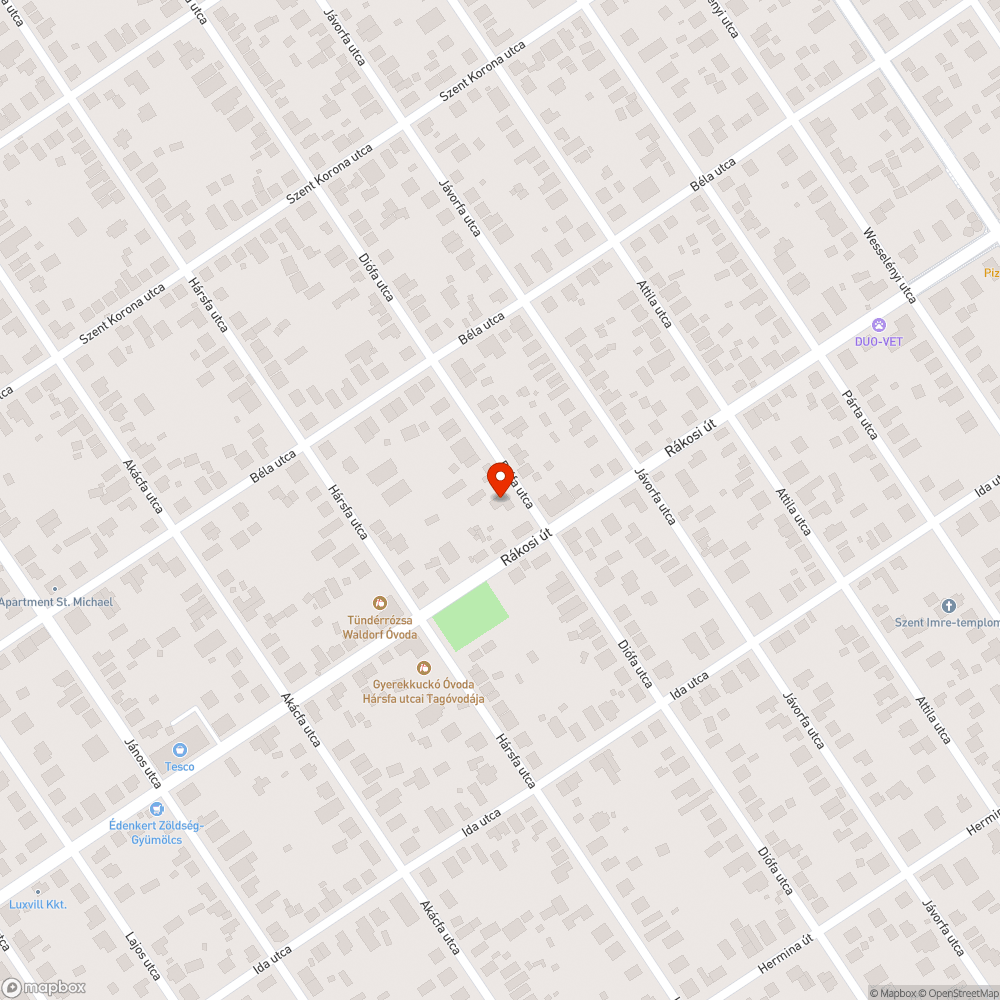 Kiszáradt fa bejelentés helye