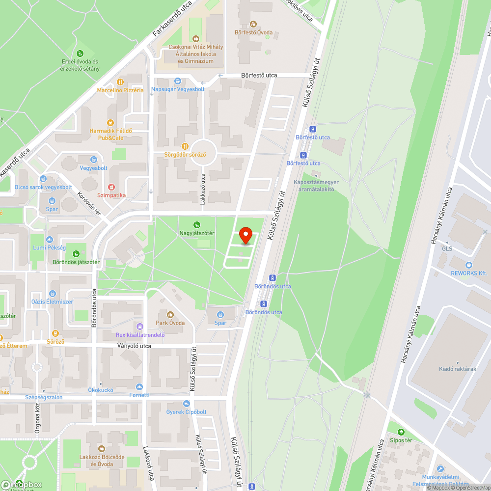 Elhagyott jármű bejelentés helye