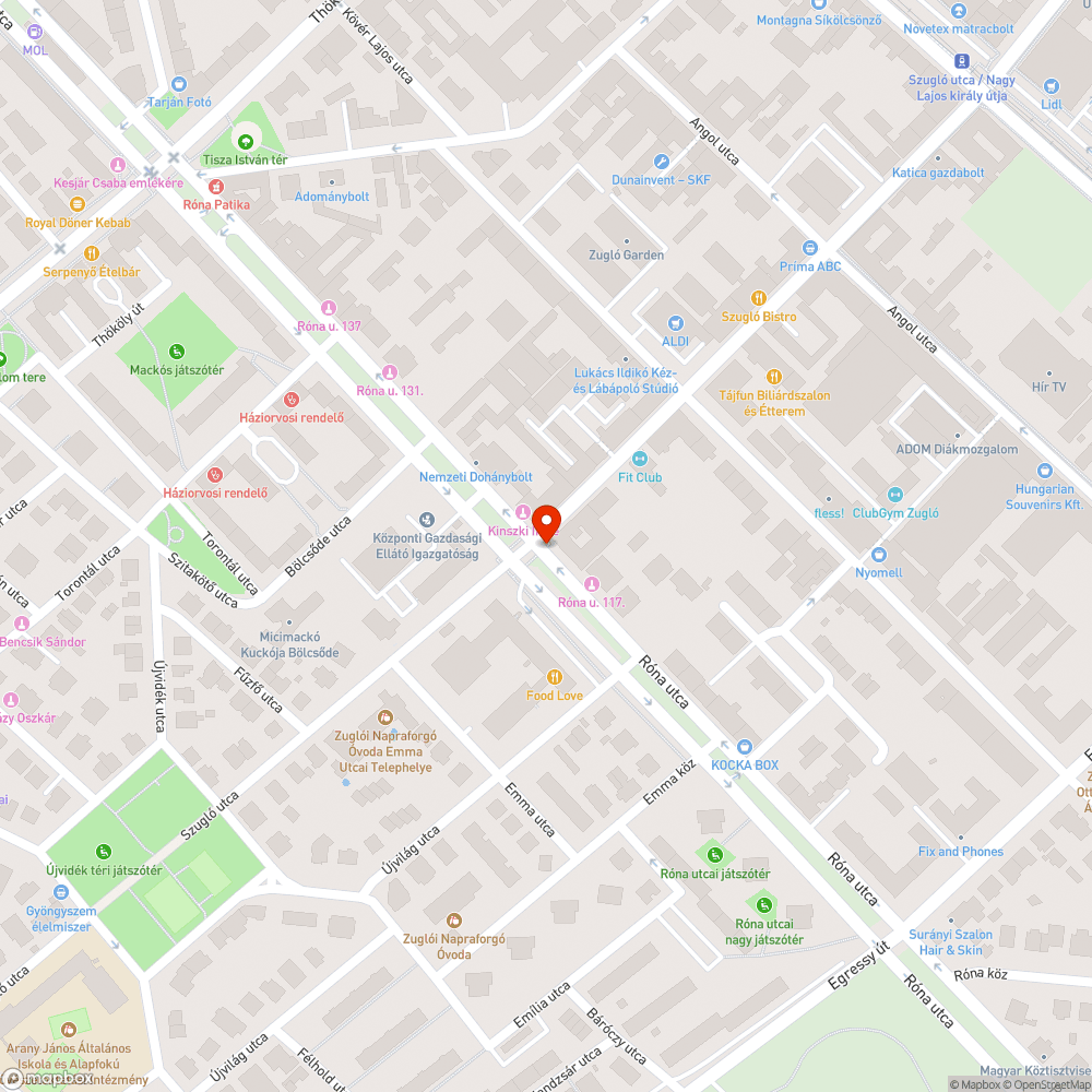 Elhanyagolt és hiányzó fák a parkoló teljes hosszában bejelentés helye