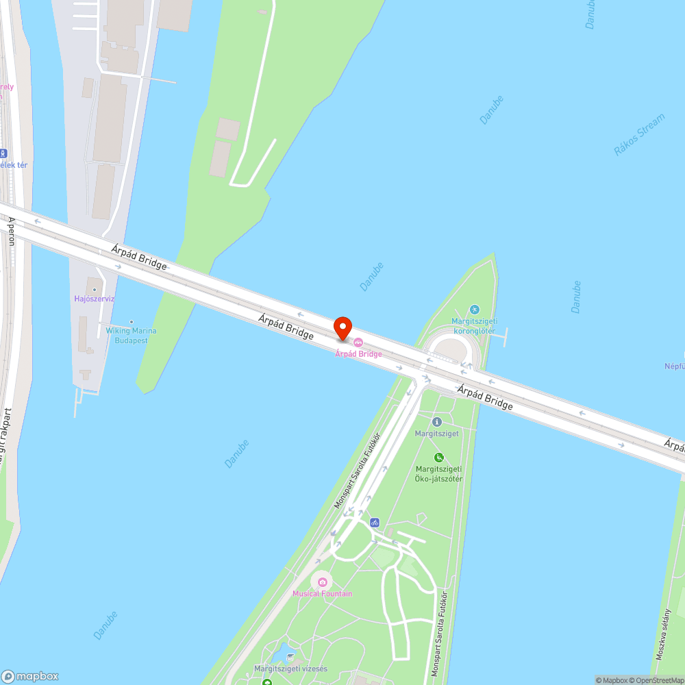 Árpád híd kerékpár bejelentés helye