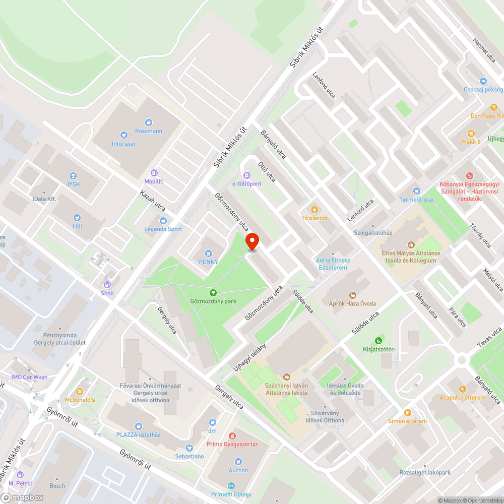 Fedlap bejelentés helye