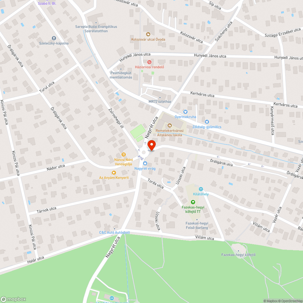 Koszos telefonfülke bejelentés helye