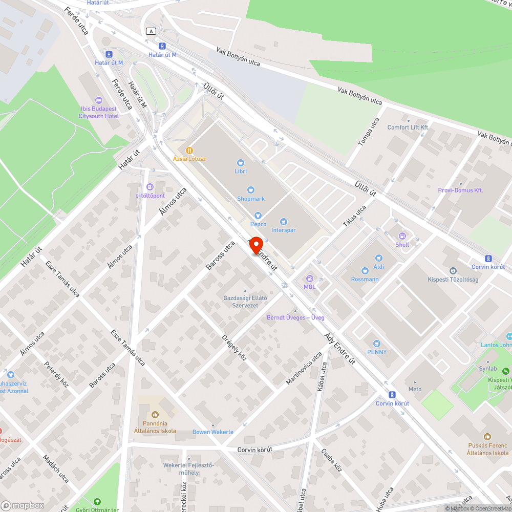 Megdőlt tábla bejelentés helye