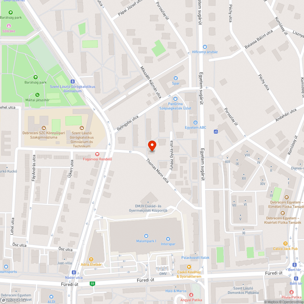 Nyitott kandeláber bejelentés helye