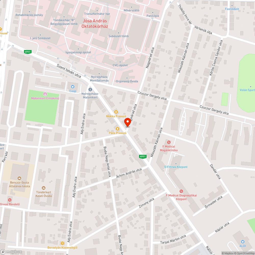 Nem belátható útszakasz, illetve gyalogos- és kerekpárátkelő bejelentés helye