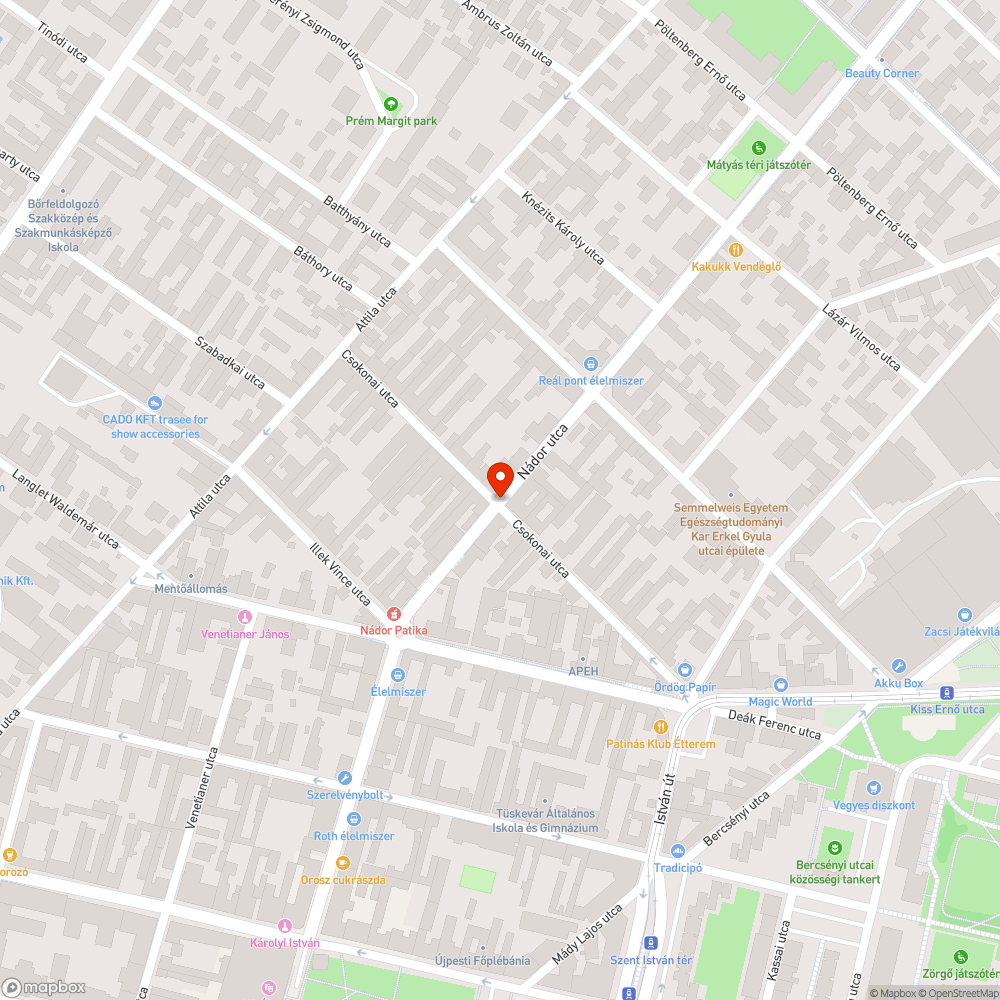 Beszakadt úttest bejelentés helye