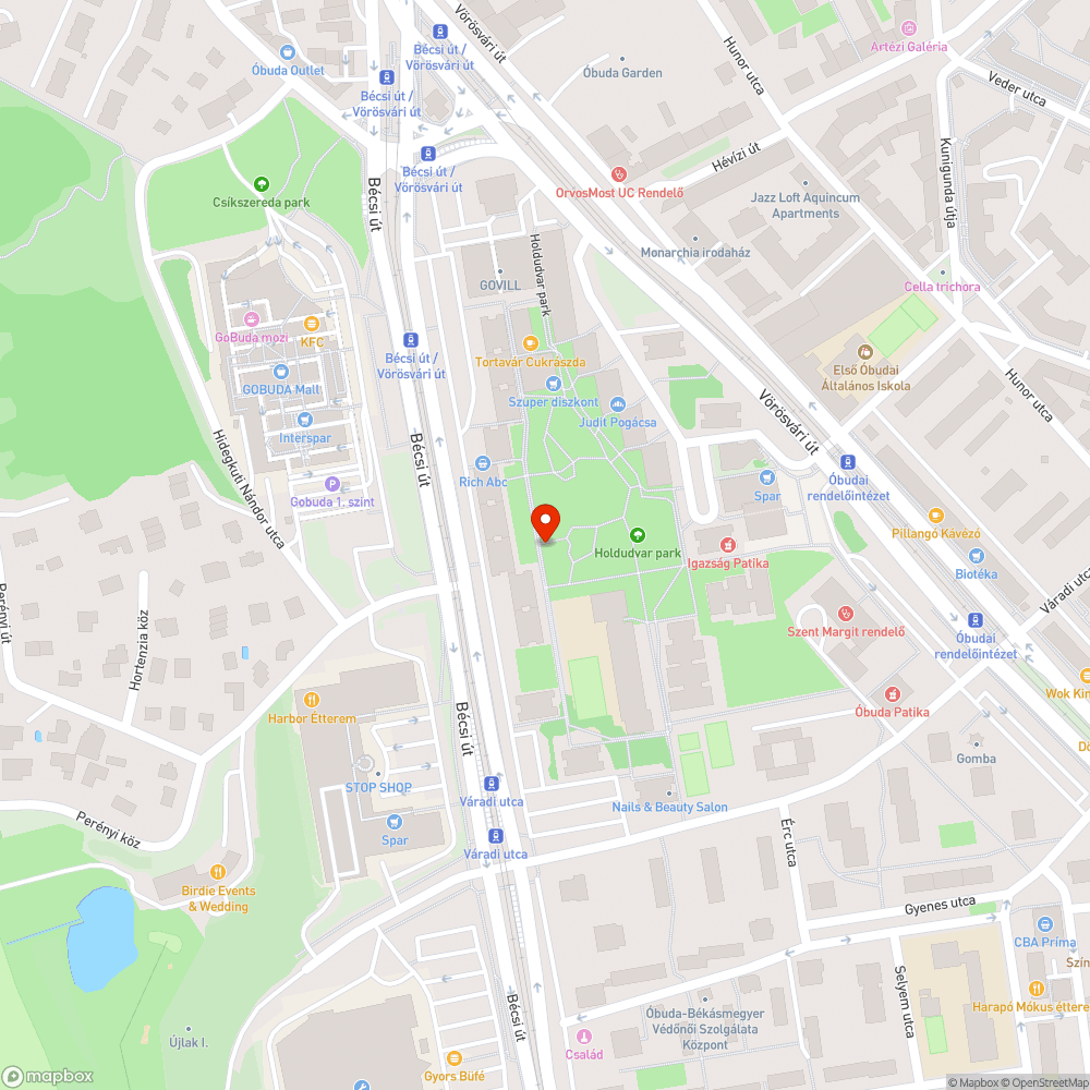 Hibás ivókút III. ker. Holdudvar bejelentés helye