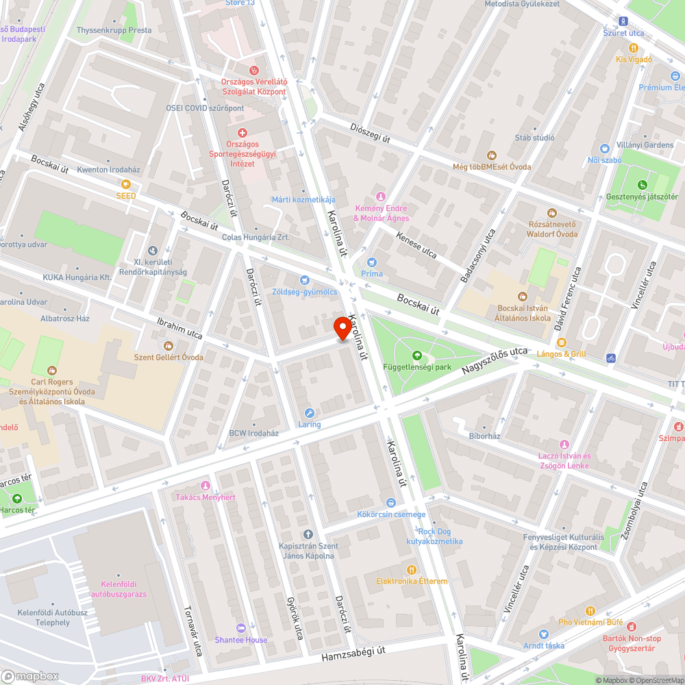 Úttestre belógó bokrok - Ibrahim utca 2 bejelentés helye