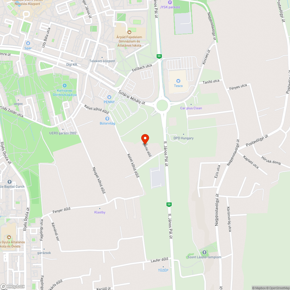 Szemetelés - Mánfai dűlő 5. bejelentés helye