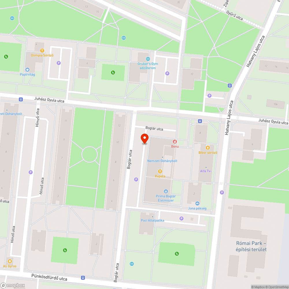 Kátyúk bejelentés helye