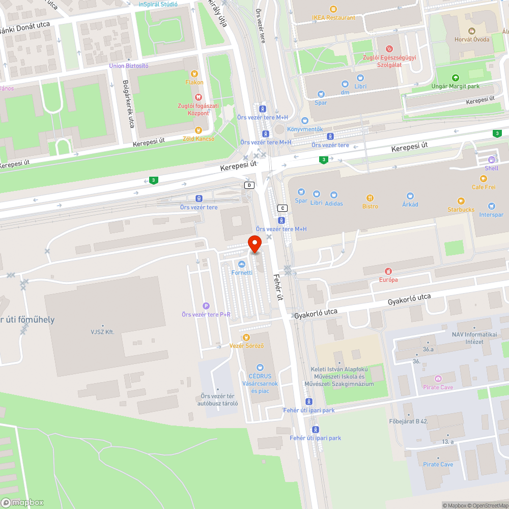 Alacsonyan belógó ágak bejelentés helye