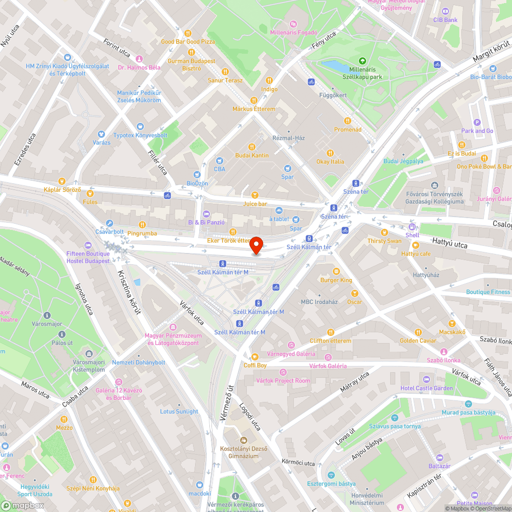 Eltört/elromlott öntöző a Széll Kálmán téren bejelentés helye