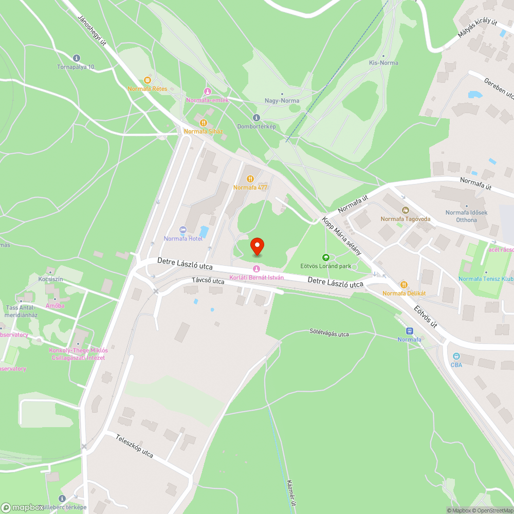 Sitt és pincegödör a parkban bejelentés helye