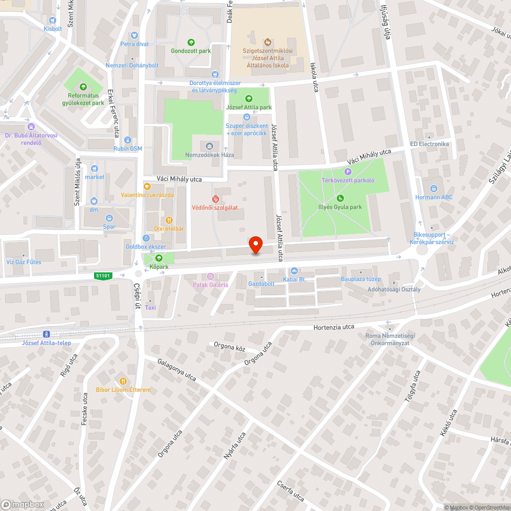 Javítandó szemetes bejelentés helye