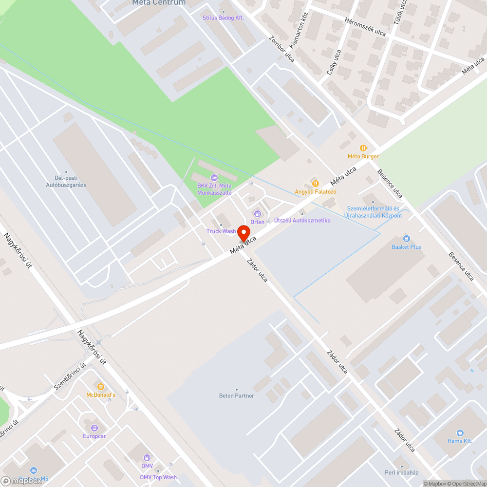 FKF szemeteszsákok Méta utca bejelentés helye