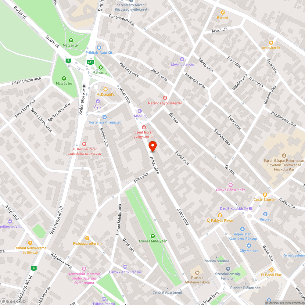 Eltömődött víznyelő bejelentés helye