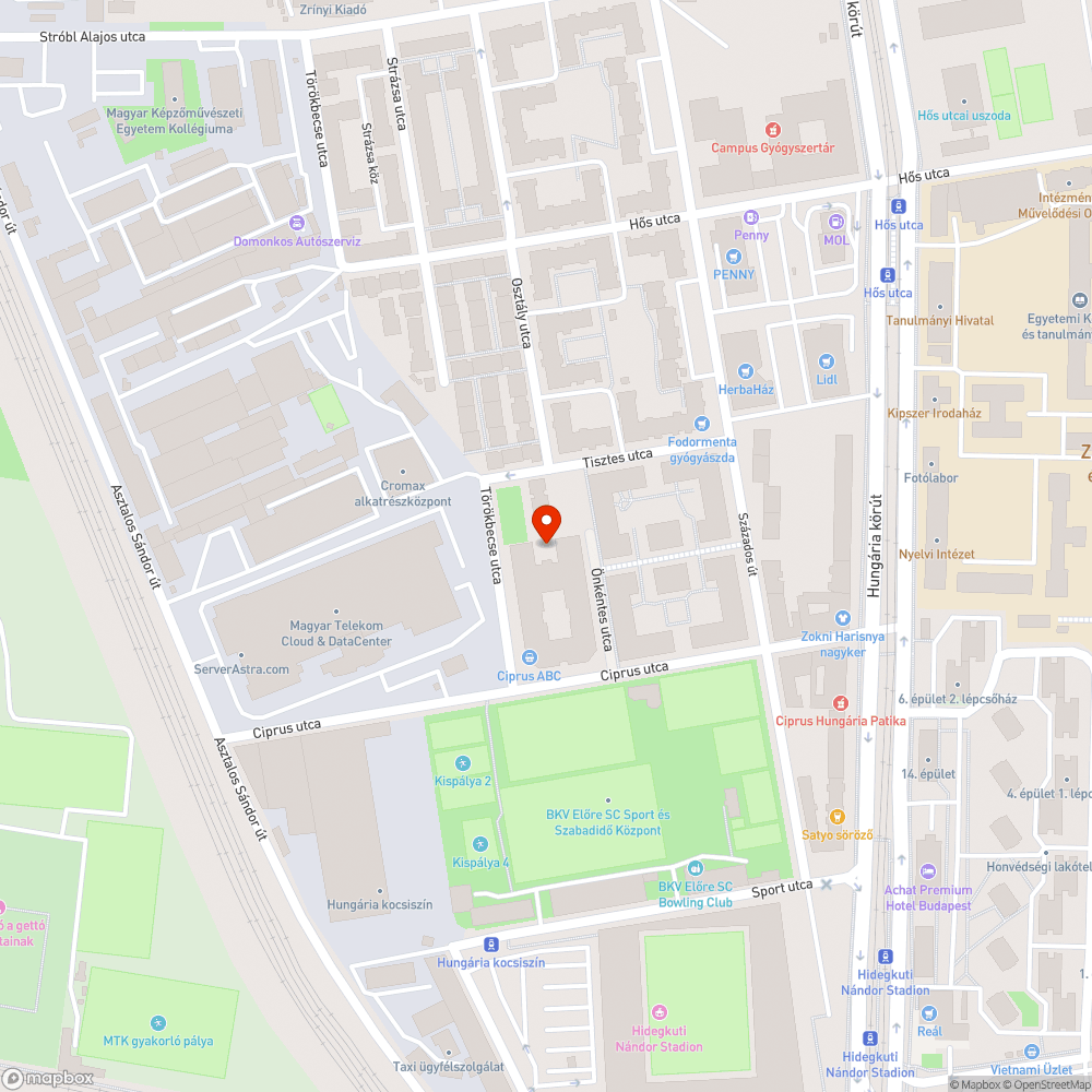 Gaz bejelentés helye