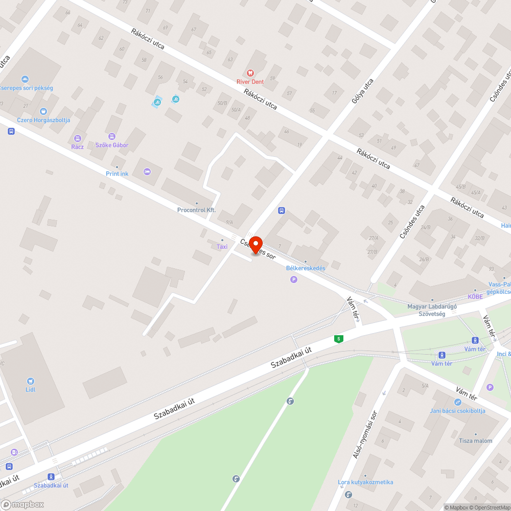 Kibelezett kocsi bejelentés helye