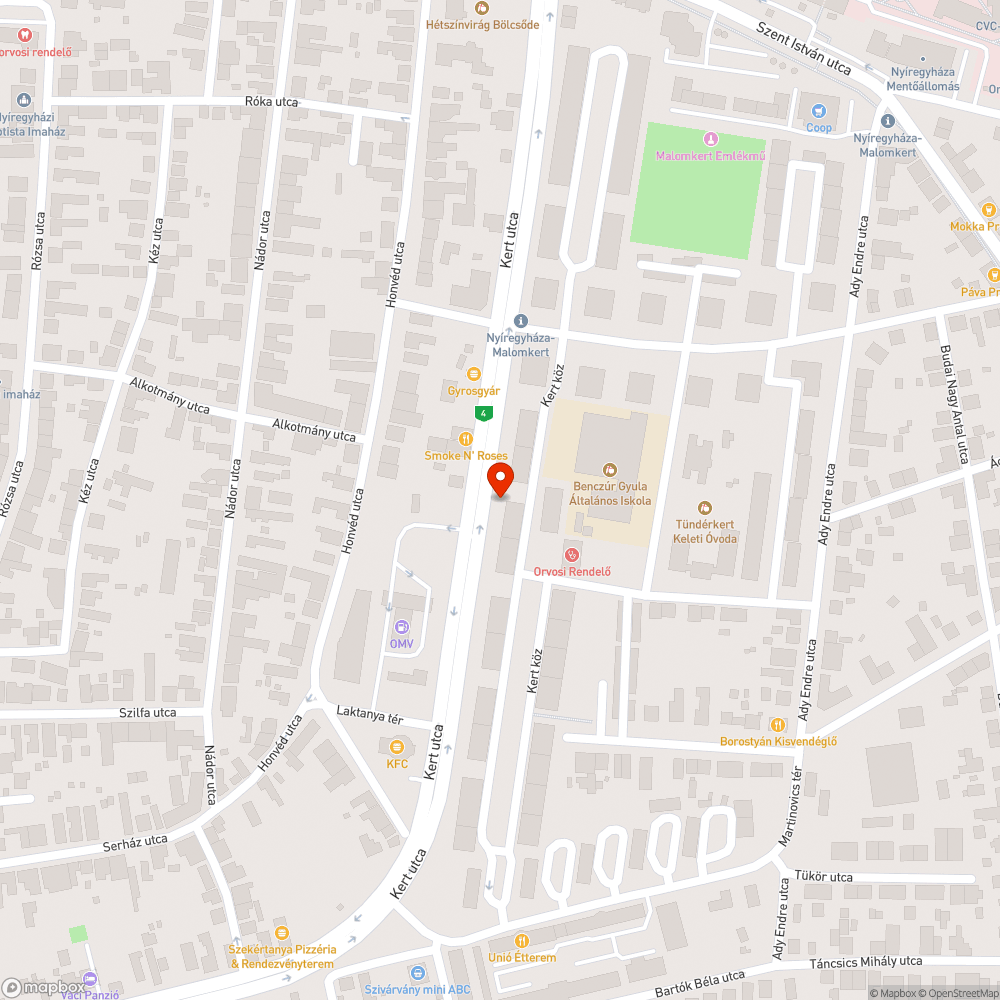 Szemetes zöldfelület bejelentés helye