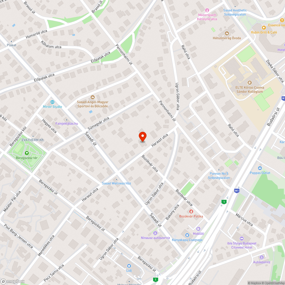 Haraszt utcai diófa bejelentés helye