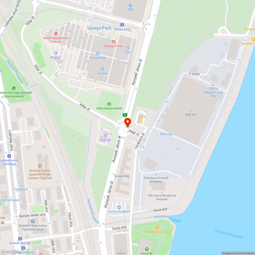 Koszos lámpa bejelentés helye