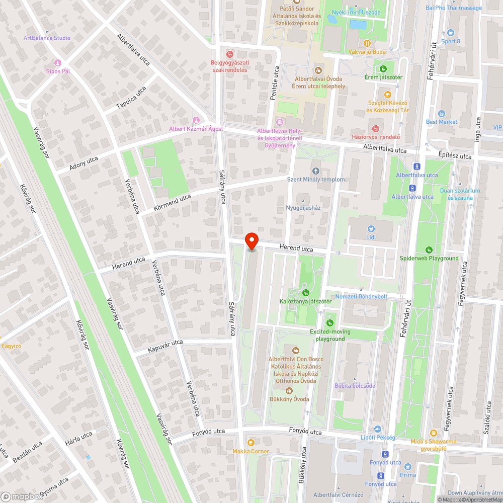 Esti fény bejelentés helye