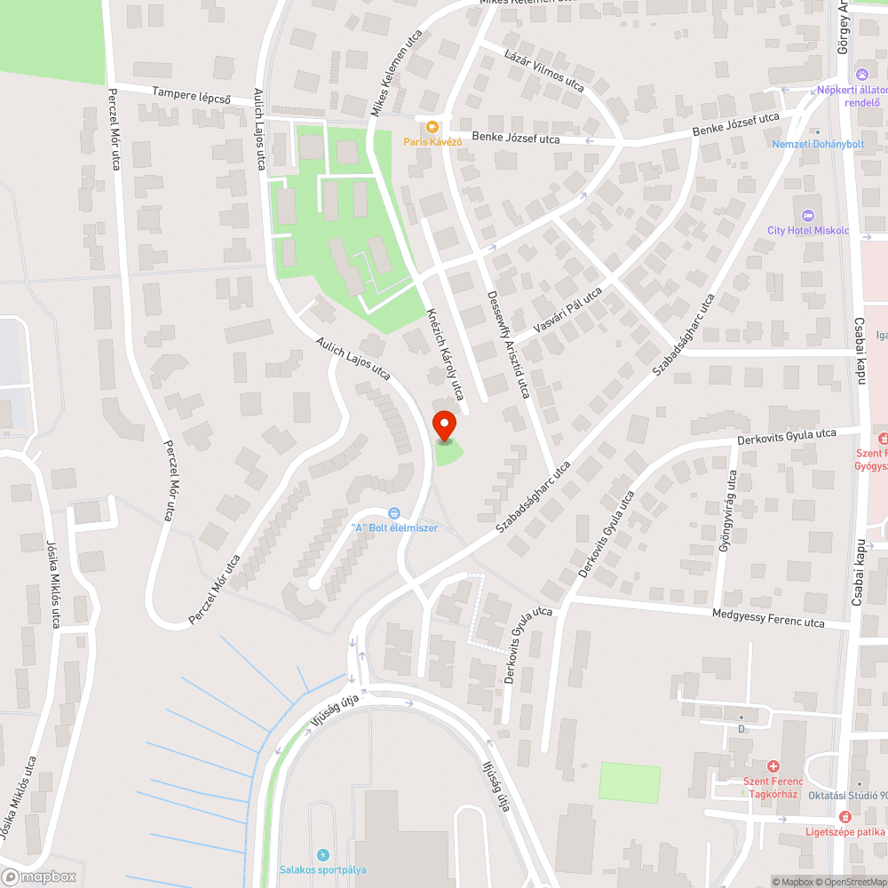 Megrongált játszótéri hinta bejelentés helye