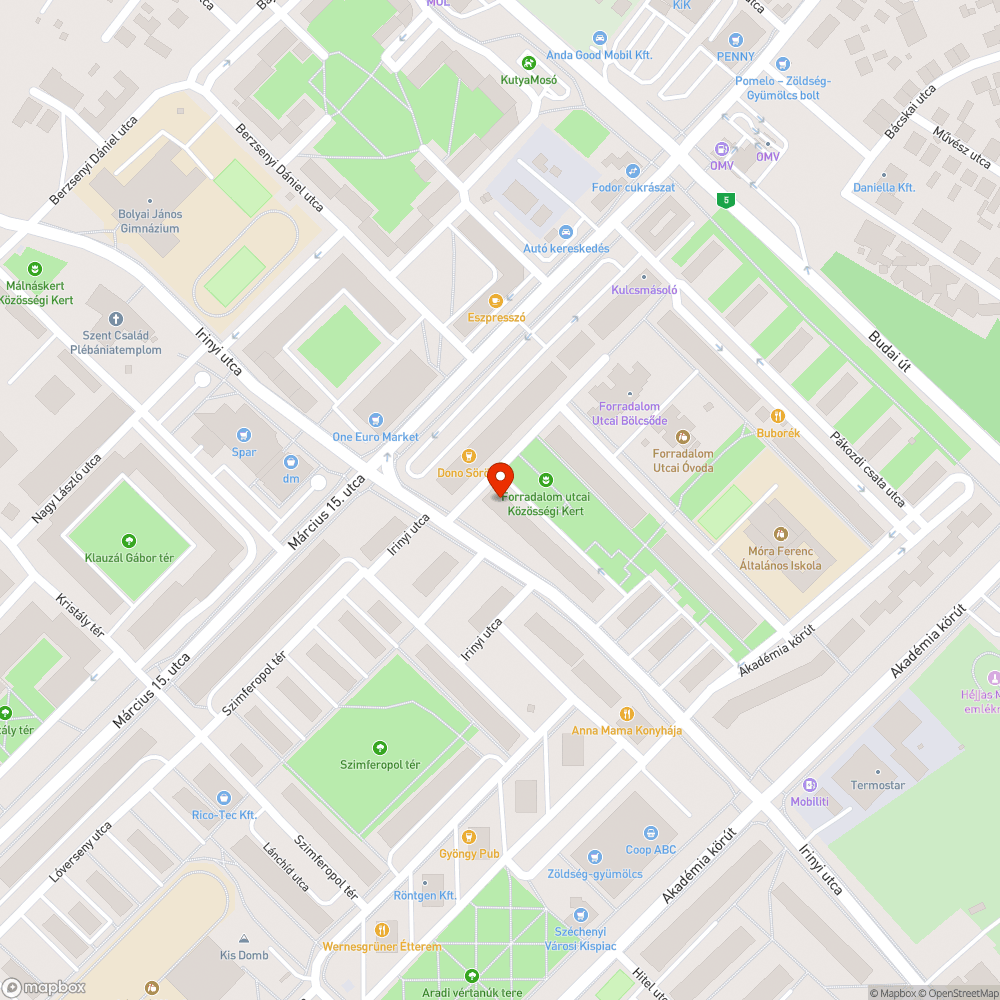 Beszakadt járda bejelentés helye