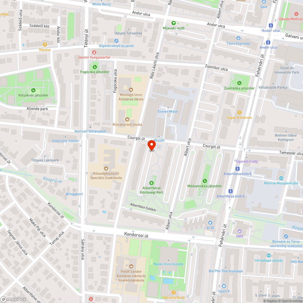 Törött autó a parkolóban bejelentés helye