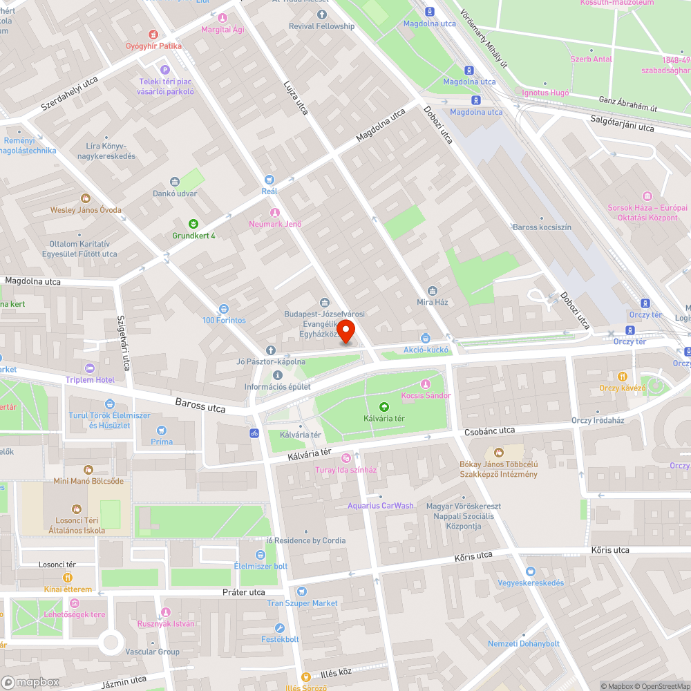 Beszakadó útszakasz bejelentés helye