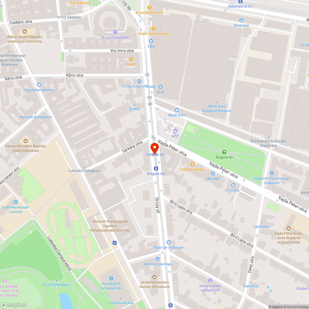 Hibás közlekedési lámpa bejelentés helye