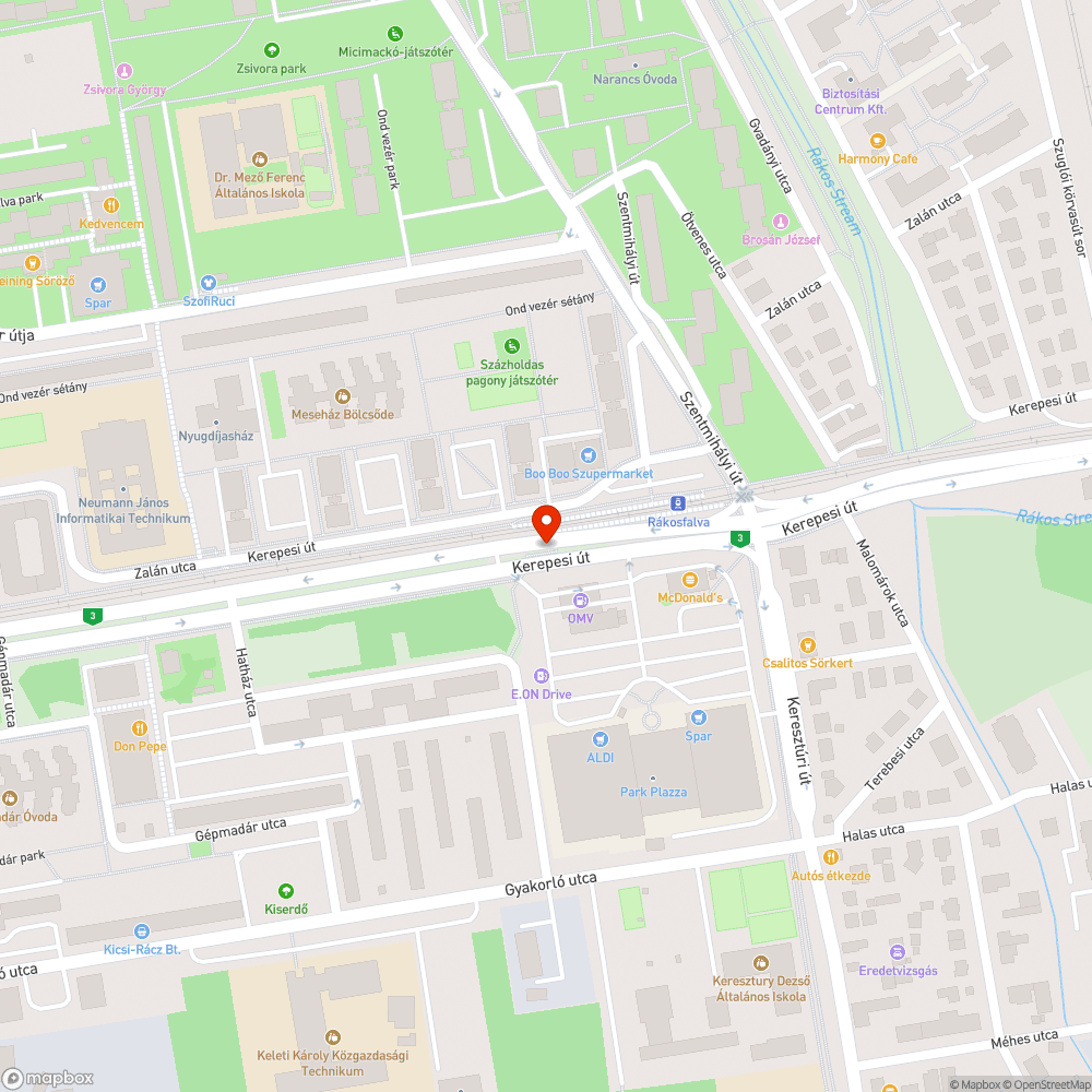 Ránőtt a járdára bejelentés helye