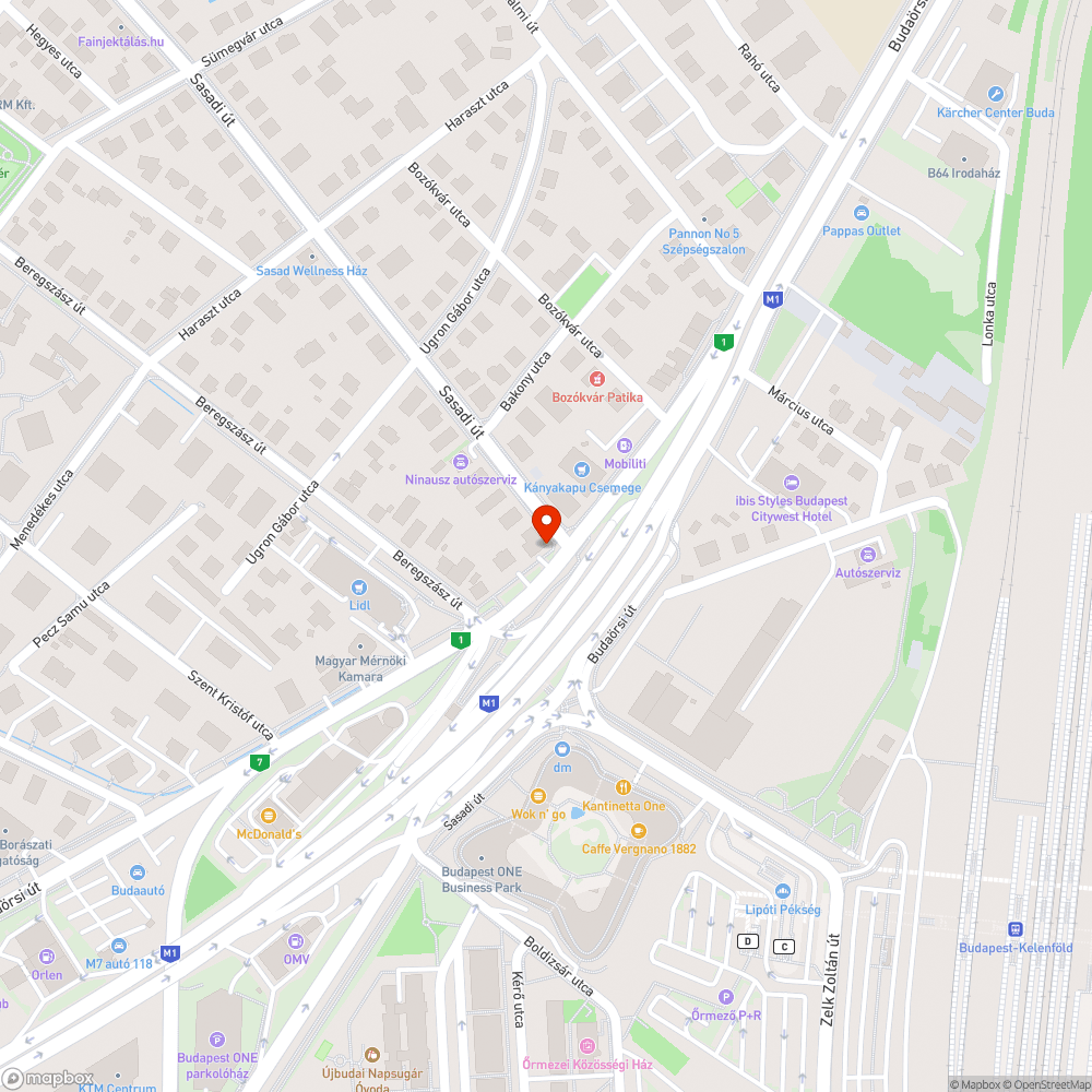 Budaörsi út 119. járda takarítássa bejelentés helye