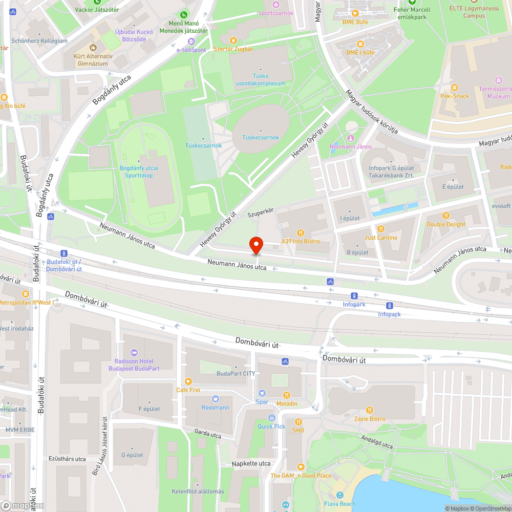 Neumann János utca kétirányú kerékpárforgalom megteremtése bejelentés helye