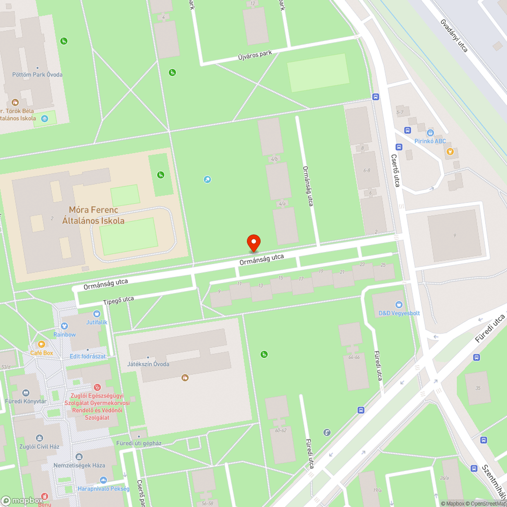 Eldugult csatornalefolyó bejelentés helye