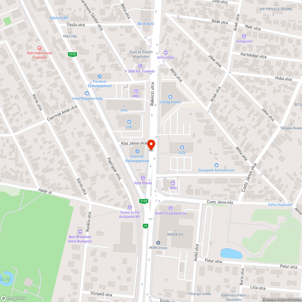 Repedezett, kátyús útszakasz bejelentés helye