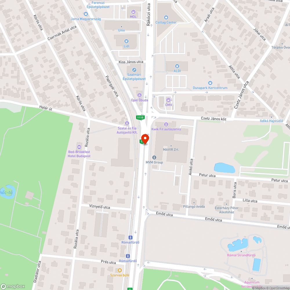 Törmelékes járdasziget bejelentés helye