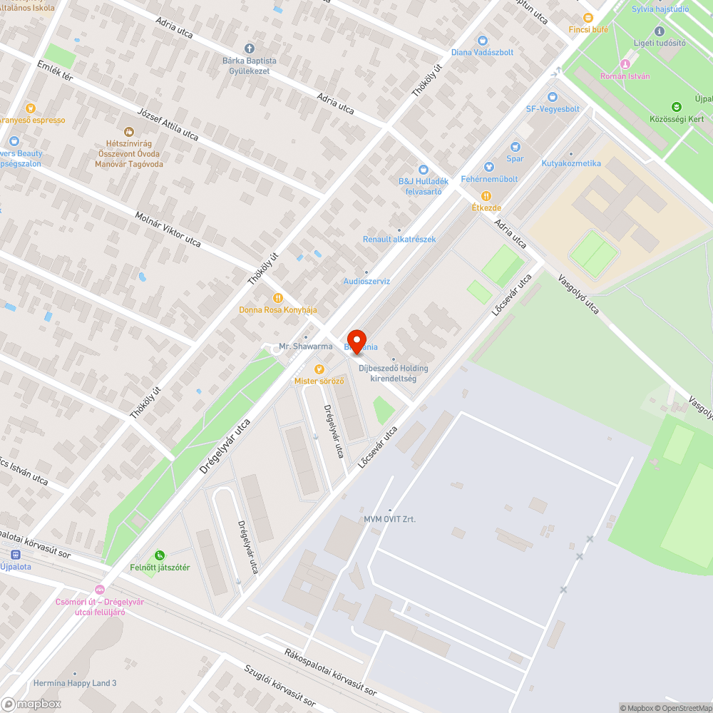 Újrafestendő zebra bejelentés helye