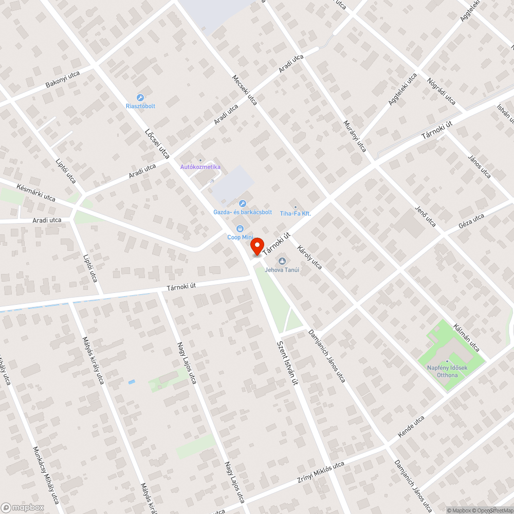 Érd Tárnoki - Damjanics sarok bejelentés helye