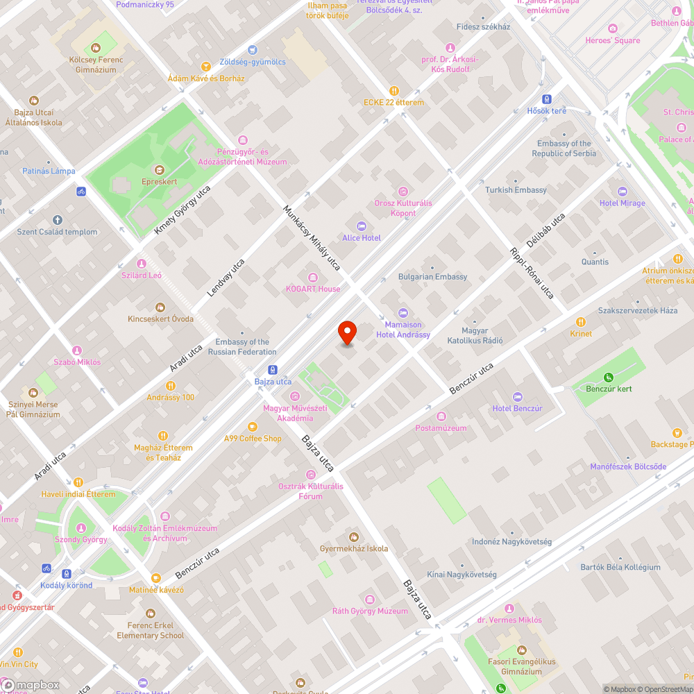 Andrássy sétáló úti padok, szemetesek eltakarása bejelentés helye