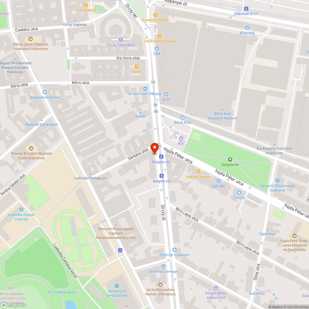 Kifordult aknafedő bejelentés helye