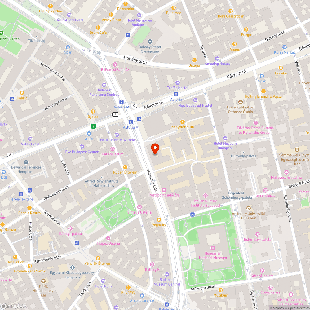 Múzem körúti buszsáv bejelentés helye