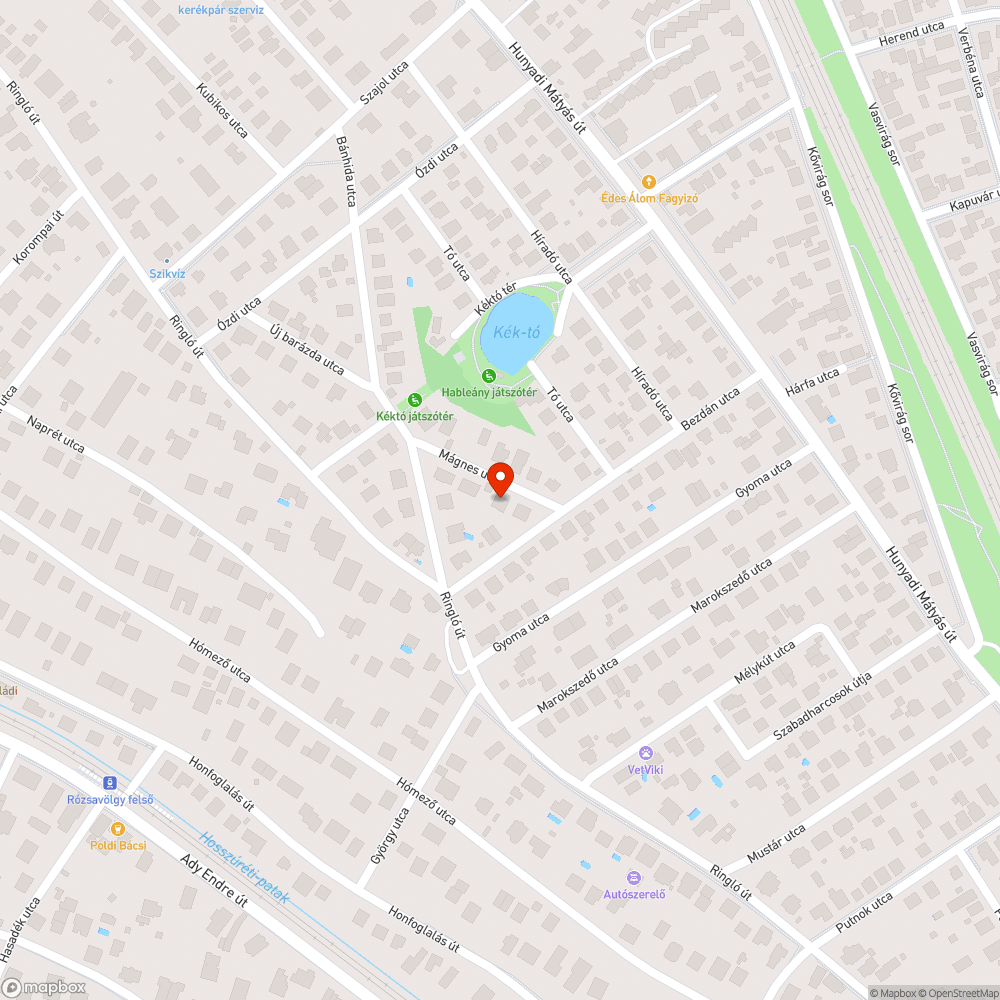 Veszélyes csatornafedő bejelentés helye