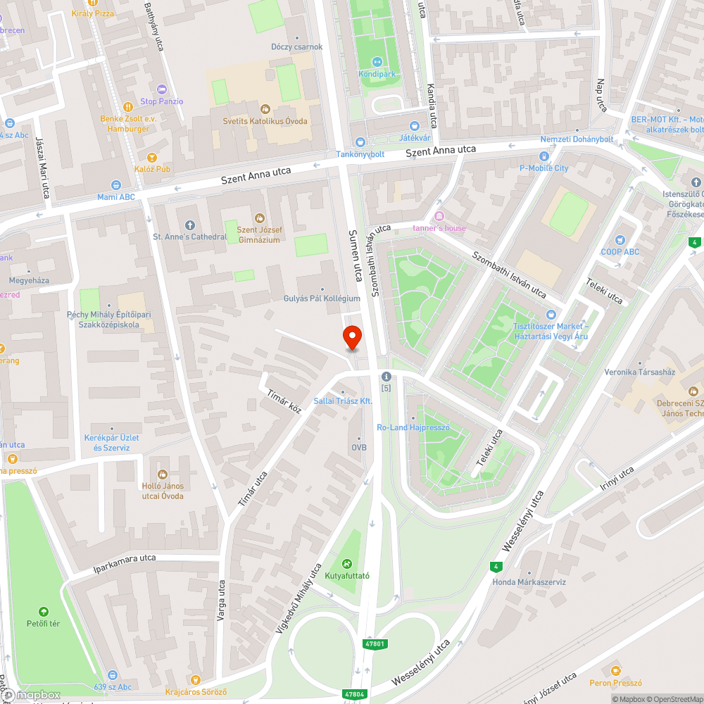 Járdára lógó faágak bejelentés helye