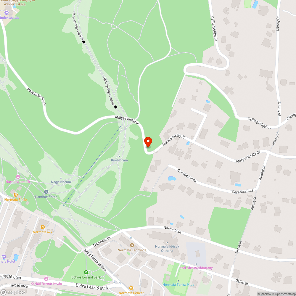 Bokáig érő sártenger a Mátyás király úton bejelentés helye